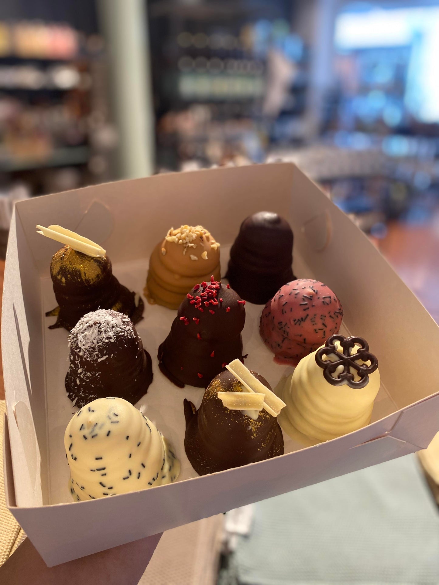 Æske med blandede gourmet Flødeboller