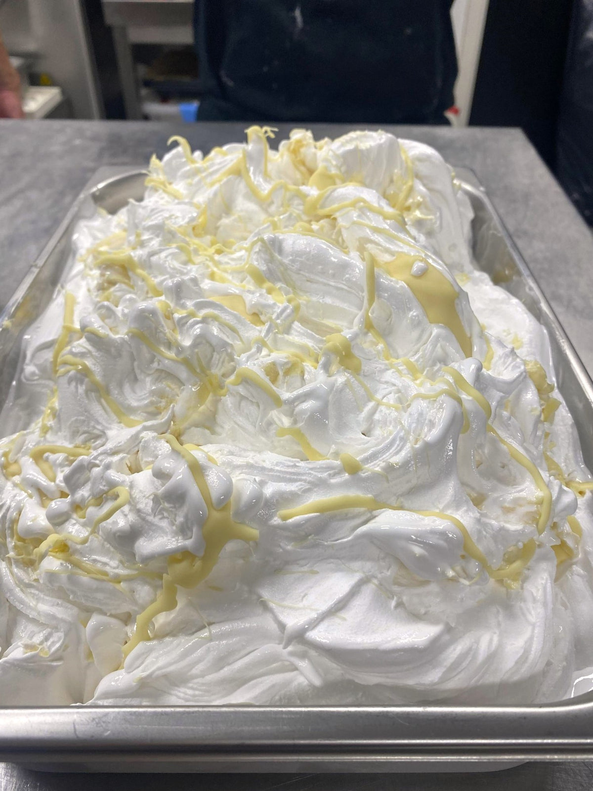 Citronsorbet med hvid chokolade